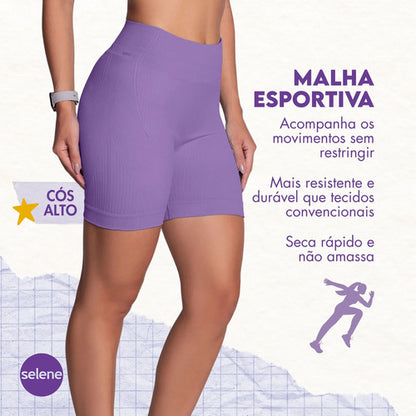 Short Academia Feminino Poliamida Selene Zero Transparência