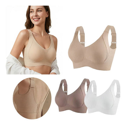 Sutiã Top Feminino Sem Costura Com Alças Reguláveis Kit 3