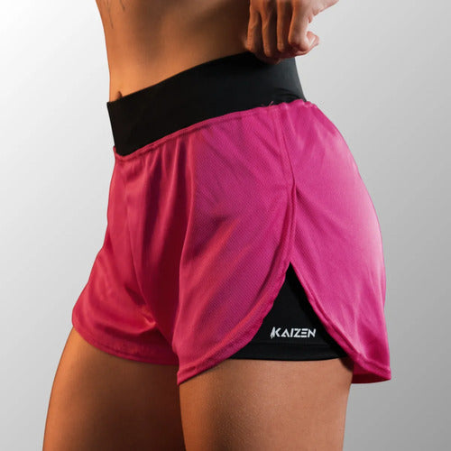 Kit 2 Shorts Feminino Duplo 2 Em 1 Compreensão Academia