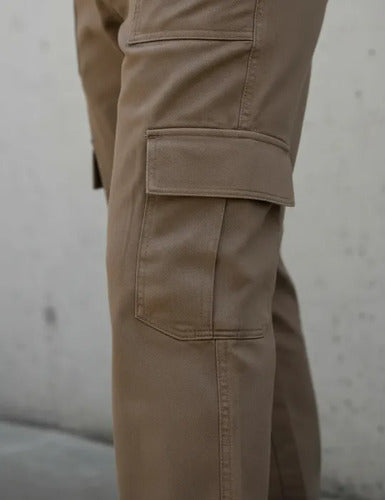 Calça Cargo Masculina Feminina Skate Larga Cordão Elástico
