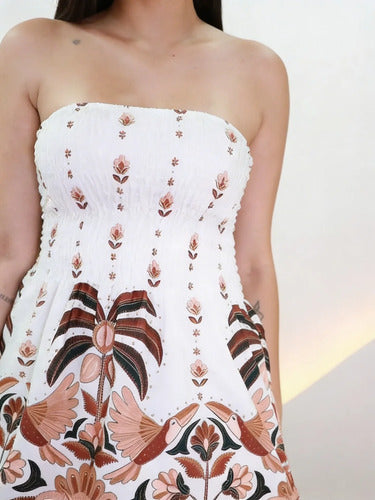 Vestido Curto Tomara Que Caia Feminino Verão Praia Floral