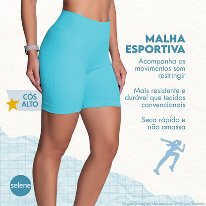 Short Academia Feminino Poliamida Selene Zero Transparência