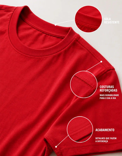 Camiseta Básica Masculina Algodão Slim Blusa Premium Lisa