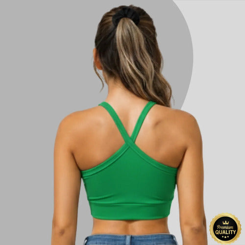 Kit 02 Top Cropped Feminino Alça Cruzada Zero Transparência