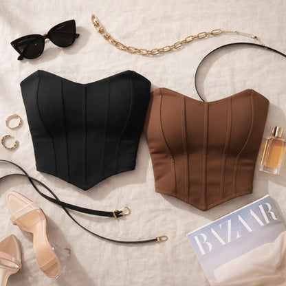 Cropped Top Corset Corselet Morcego Suplex Bojo Tomara Caia