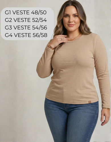 Blusa Térmica Segunda Pele Feminina Flanelada Plus Size Frio