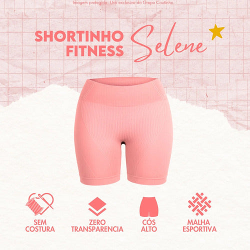 Short Academia Feminino Poliamida Selene Zero Transparência