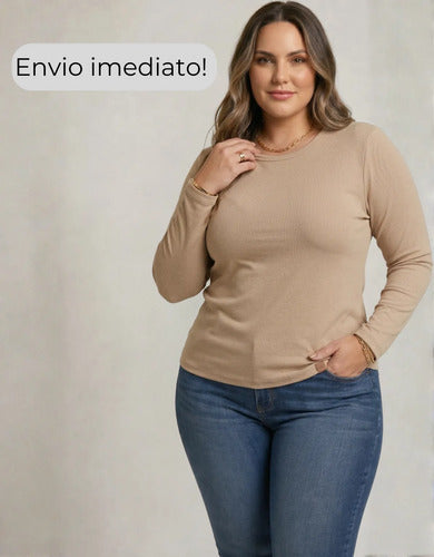 Blusa Térmica Segunda Pele Feminina Flanelada Plus Size Frio