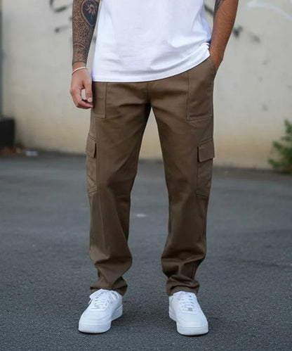 Calça Cargo Masculina Feminina Skate Larga Cordão Elástico