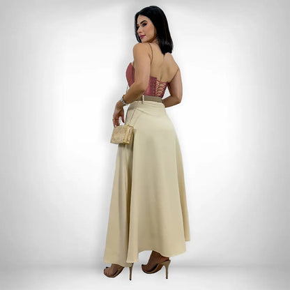 Cropped Corset Feminino Bico Acetinado Luxo Amarração Top