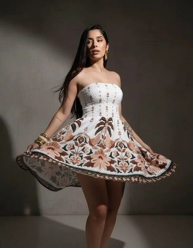 Vestido Curto Tomara Que Caia Feminino Verão Praia Floral