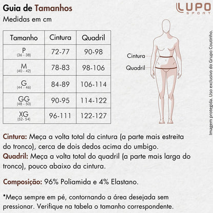 Legging Lupo Original Poliamida Texturizada Ar Sem Costura