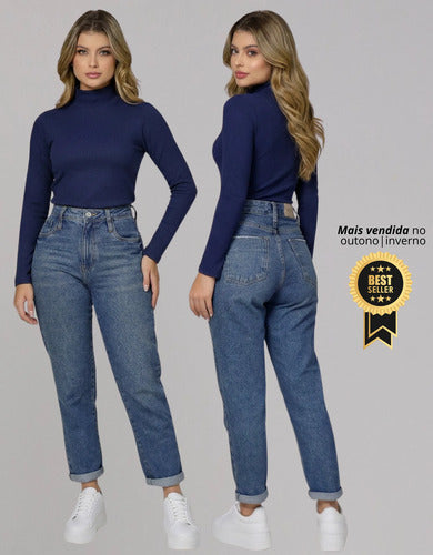 Blusa Cacharrel Segunda Pele Gola Alta Confortável Casual