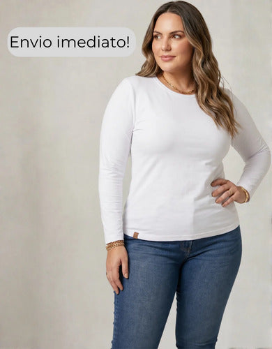 Blusa Térmica Segunda Pele Feminina Flanelada Plus Size Frio