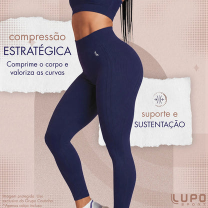 Legging Lupo Original Poliamida Texturizada Ar Sem Costura