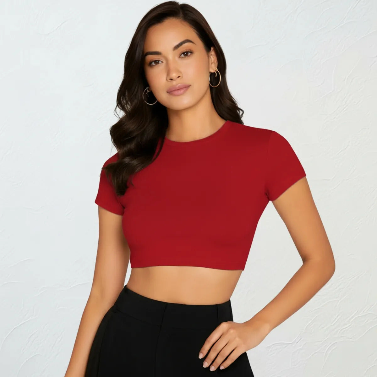 Top Cropped Feminino Básico Blusinha Academia Manga Curta