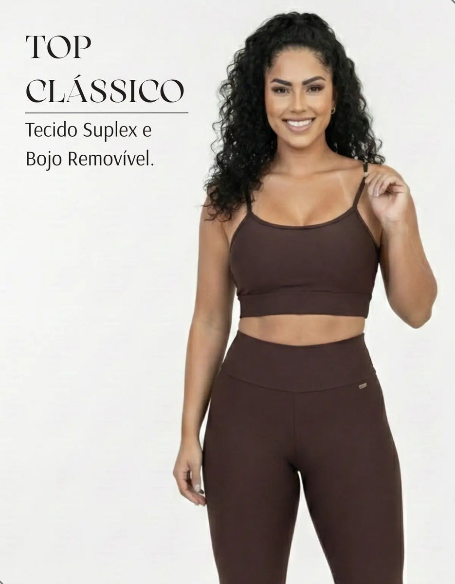 Top Fitness Academina De Alcinha Fina Com Bojo
