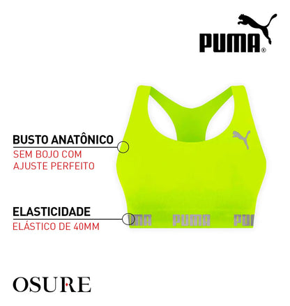 Top Puma Original Feminino Alta Sustentação Academia Fitness