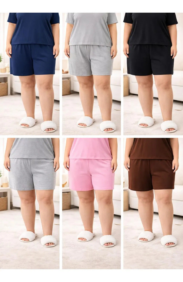 Kit 3 Shorts Beblast Feminino Algodão Confortável Plus Size