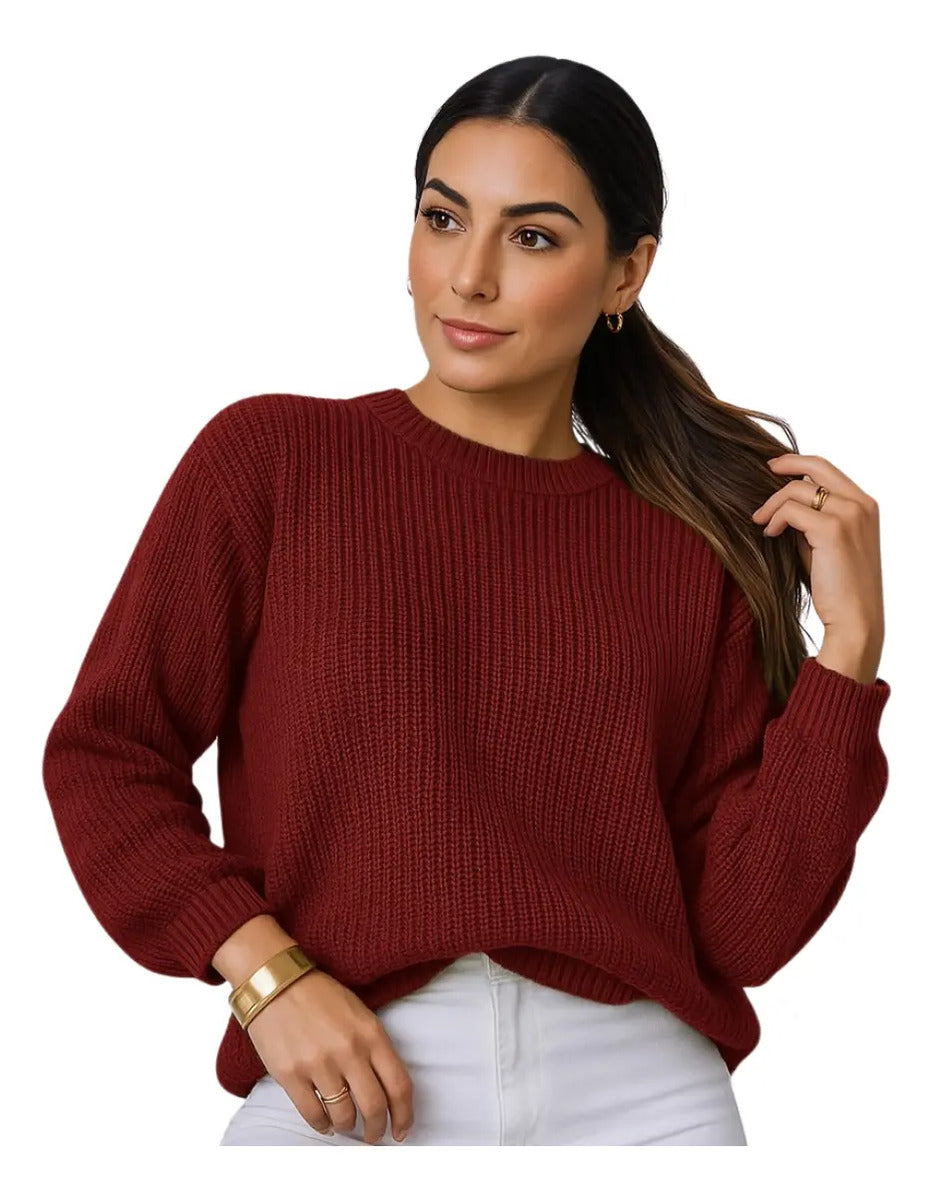 Suéter Blusa Manga Longa Max Cropped Frio Pullover Lã Trico