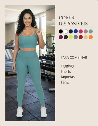 Top Fitness Academina De Alcinha Fina Com Bojo