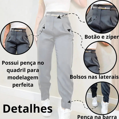 Calça Cenoura Sport Chic Premium Conforto Sofisticada Social