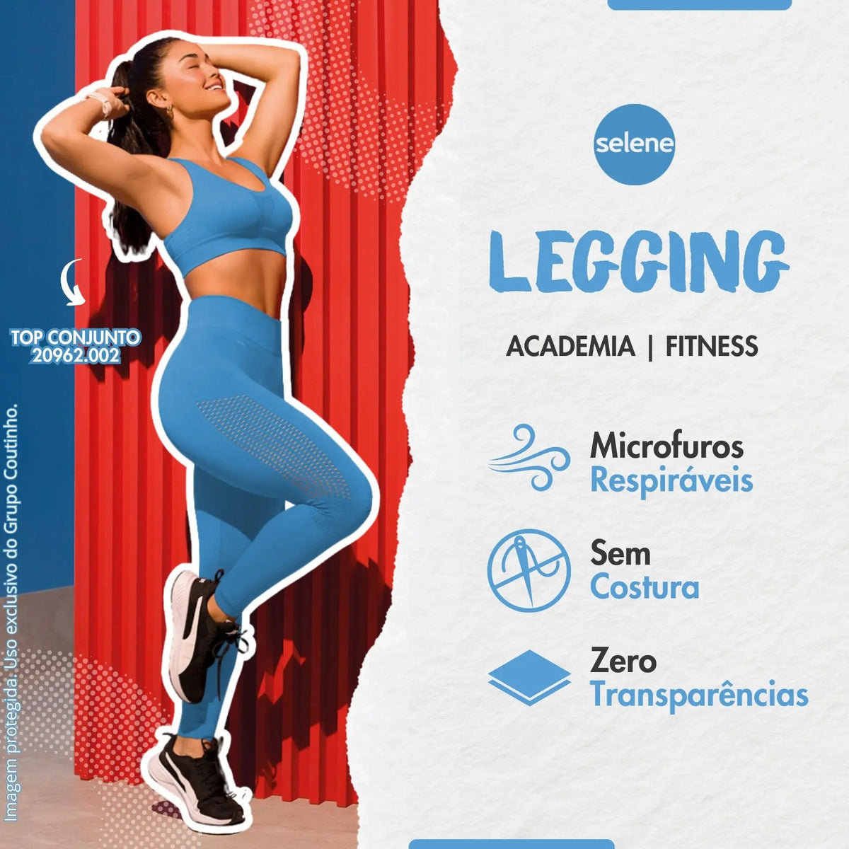 Legging Fitness de Treino Zero Transparência Selene