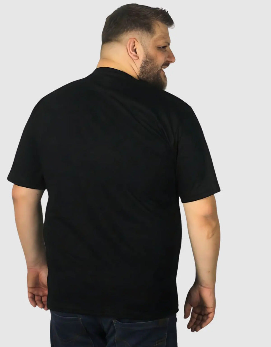 Camiseta Plus Size Masculina De Algodão Básica Lisa Grande