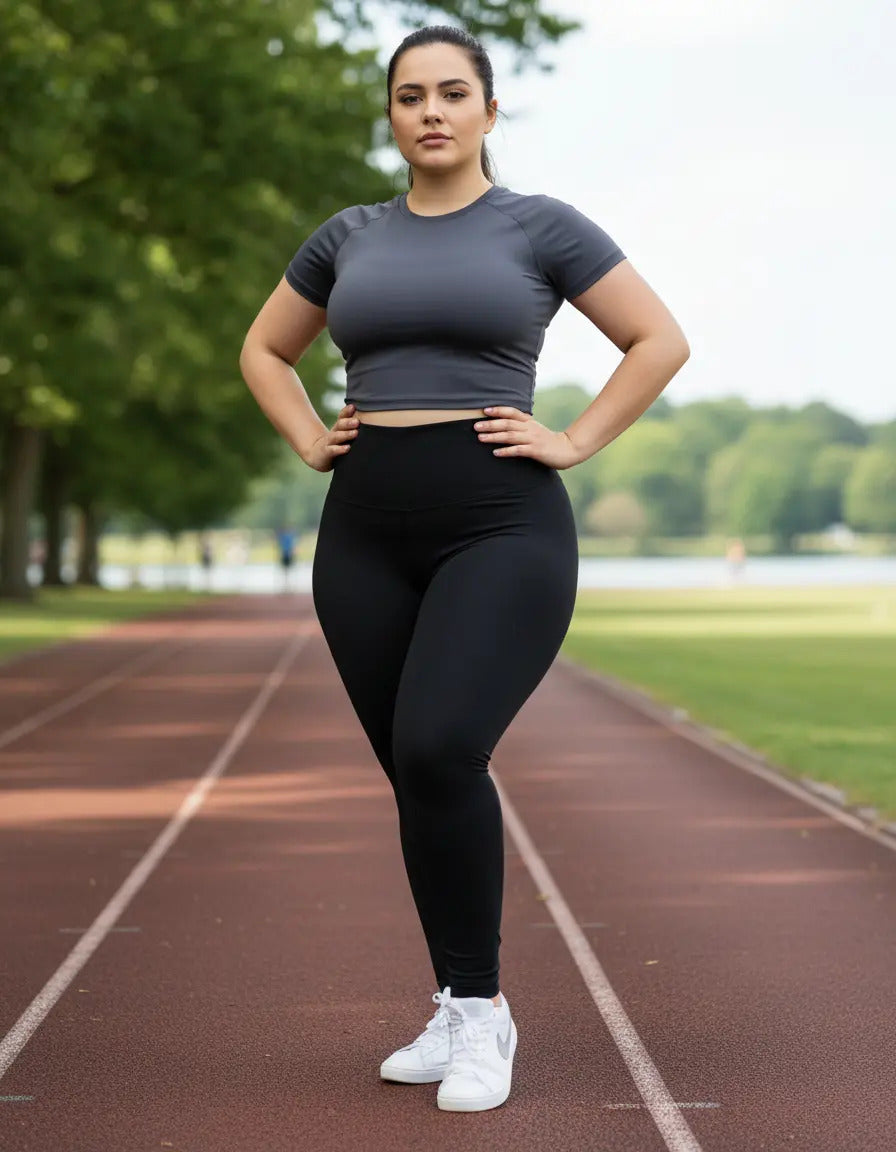 Calça Legging Plus Size Academia Suplex Costura Reforçada