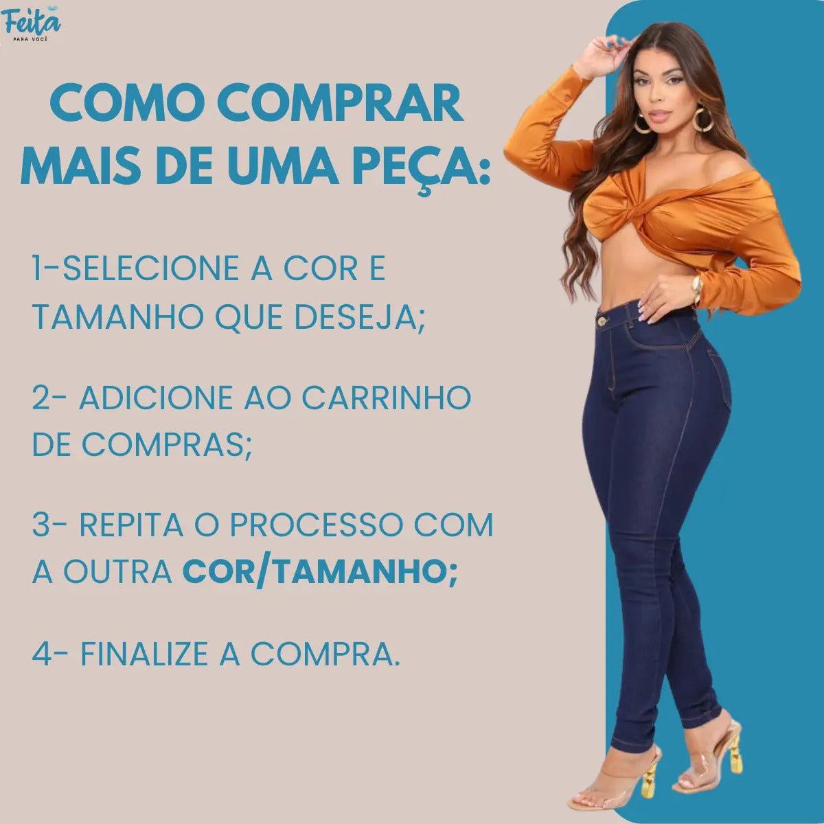 Calça Preta Jeans Feminina Com Elastano Cintura Alta Skinny