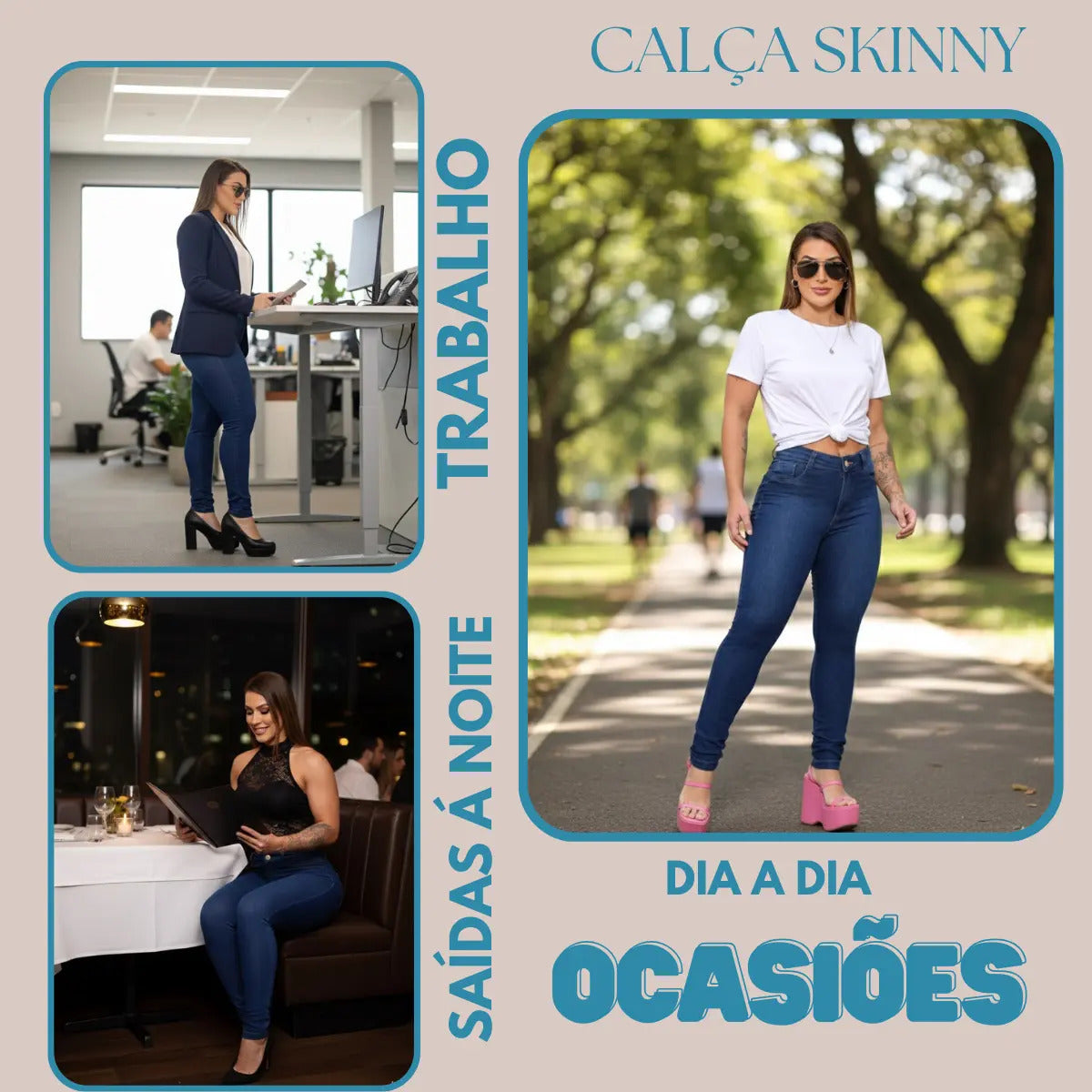Calça Preta Jeans Feminina Com Elastano Cintura Alta Skinny