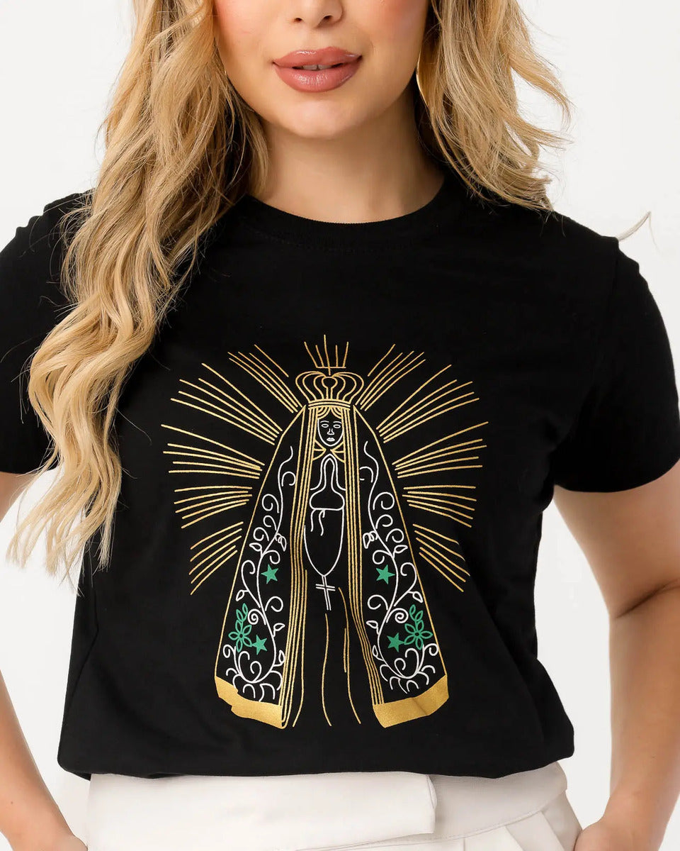 Blusa Feminina T-shirt Camiseta Nossa Senhora Aparecida