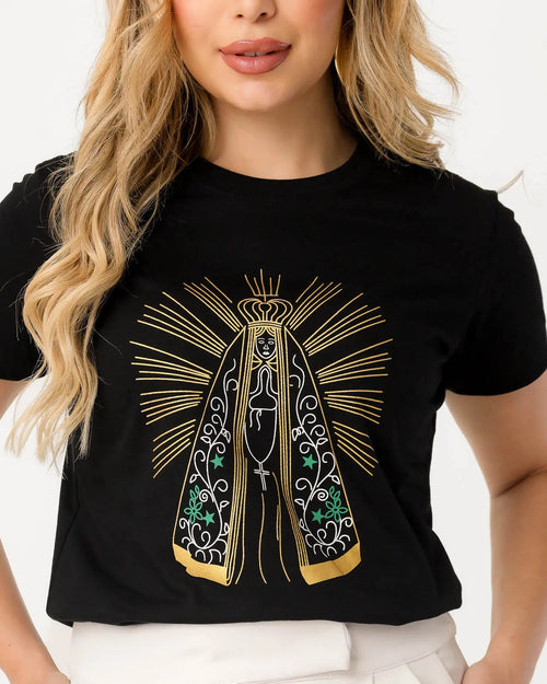 Blusa Feminina T-shirt Camiseta Nossa Senhora Aparecida