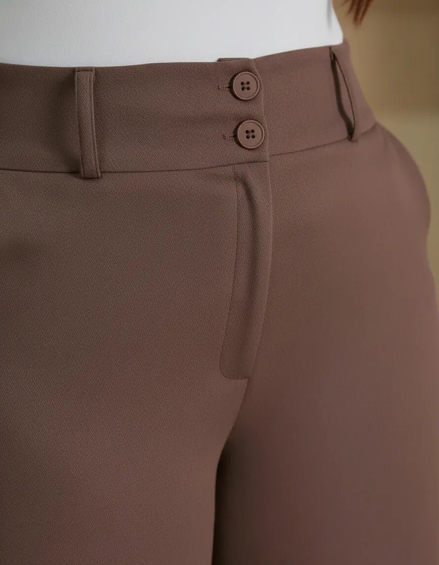 Calça Pantalona Alfaiataria Plus Size Feminina Premium