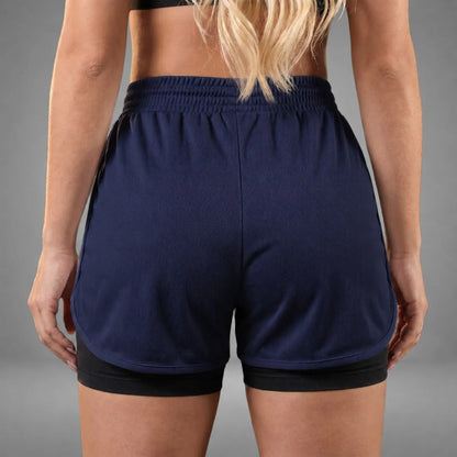 Kit 2 Short Duplo Compressão Fitness Bermuda Treino Feminino