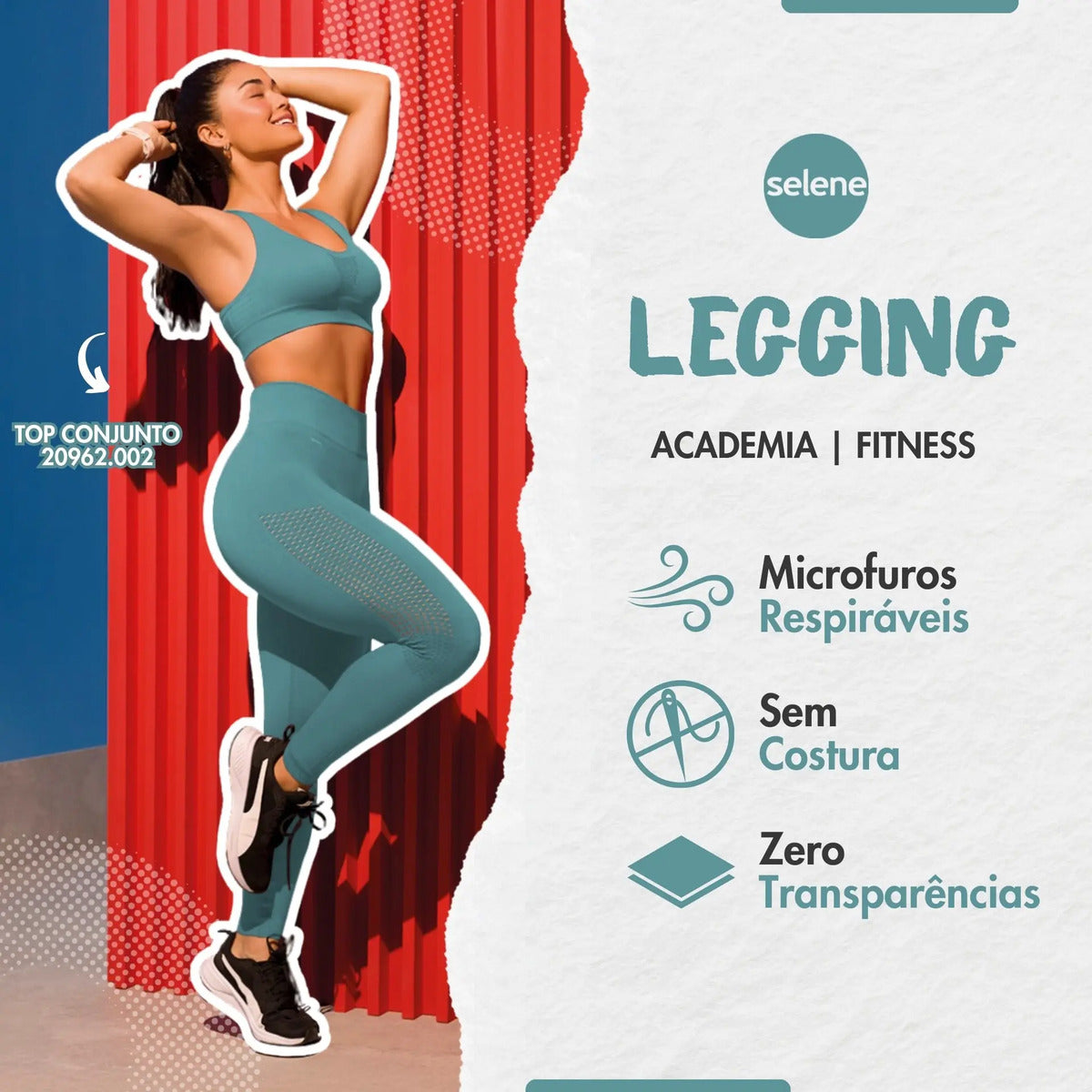 Legging Fitness de Treino Zero Transparência Selene