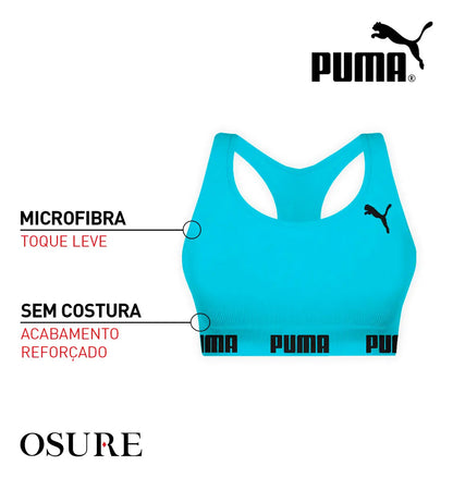 Top Puma Original Feminino Alta Sustentação Academia Fitness