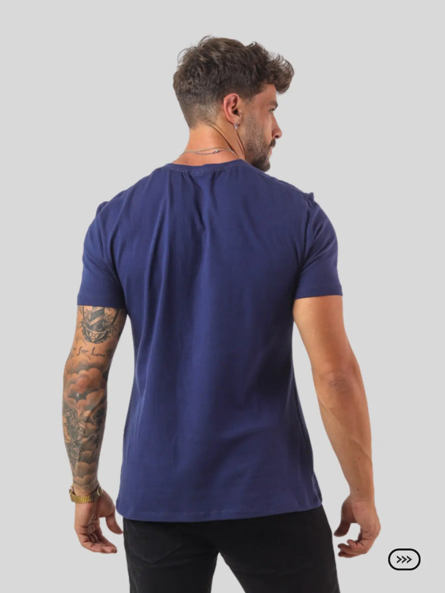 Camiseta Basica Masculina Algodão Lisa Malha Peruana Premium