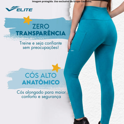 Legging Academia Fitness Com Bolso Zero Transparência Elite