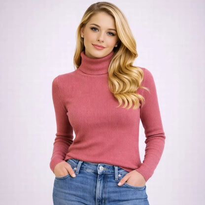 Blusa Cacharrel Feminina Tricô Lã Blusinha Gola Alta Rolê