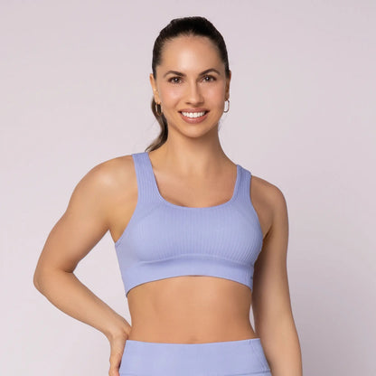 Top Nadador Canelado Sem Costura Fitness Academia Selene