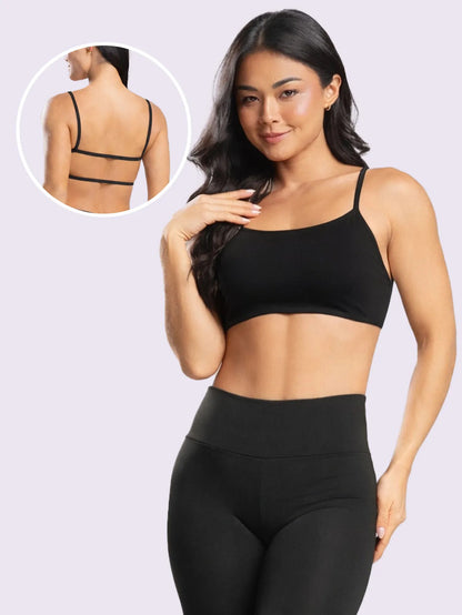 Top Costa Nua De Academia Feminino Fitness Ginástica Treino