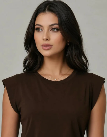 Blusa Feminina Muscle Tee Viscolycra Clássica Casual Chic