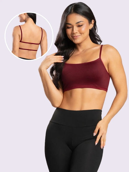 Top Costa Nua De Academia Feminino Fitness Ginástica Treino