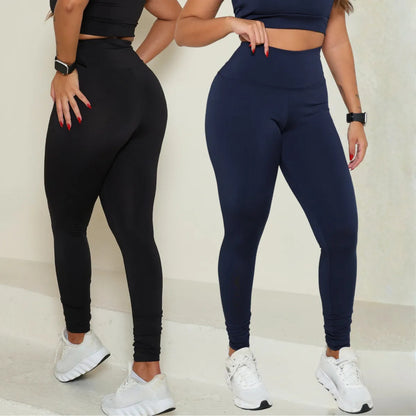 Kit 3 Calças Legging Feminina Academia Fitness Cintura Alta