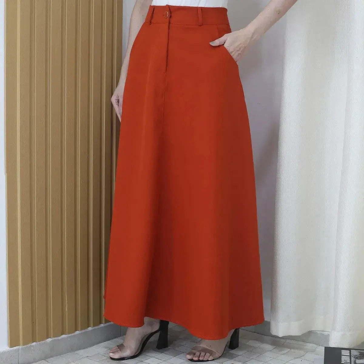 Saia Longa Social Alfaiataria Moda Feminina Evangelica Prime