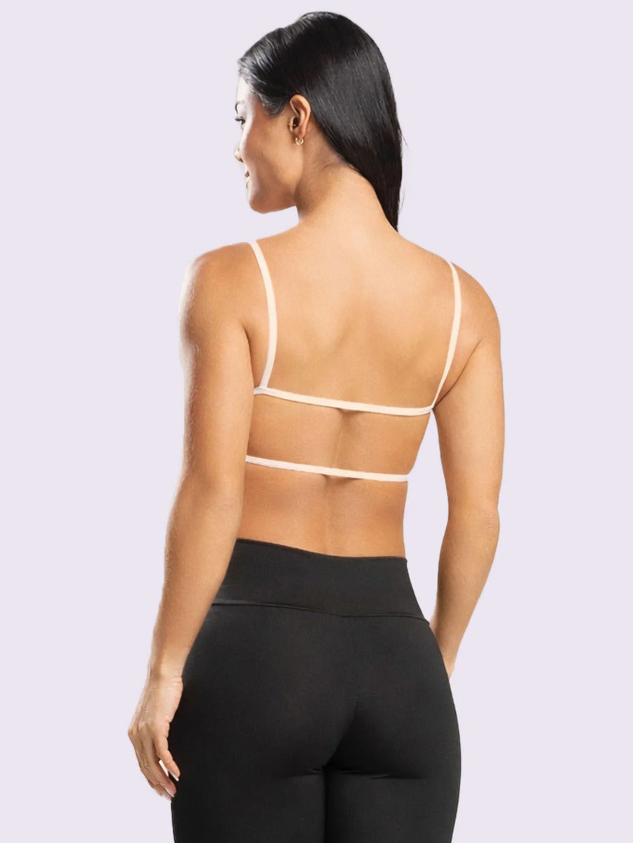 Top Costa Nua De Academia Feminino Fitness Ginástica Treino