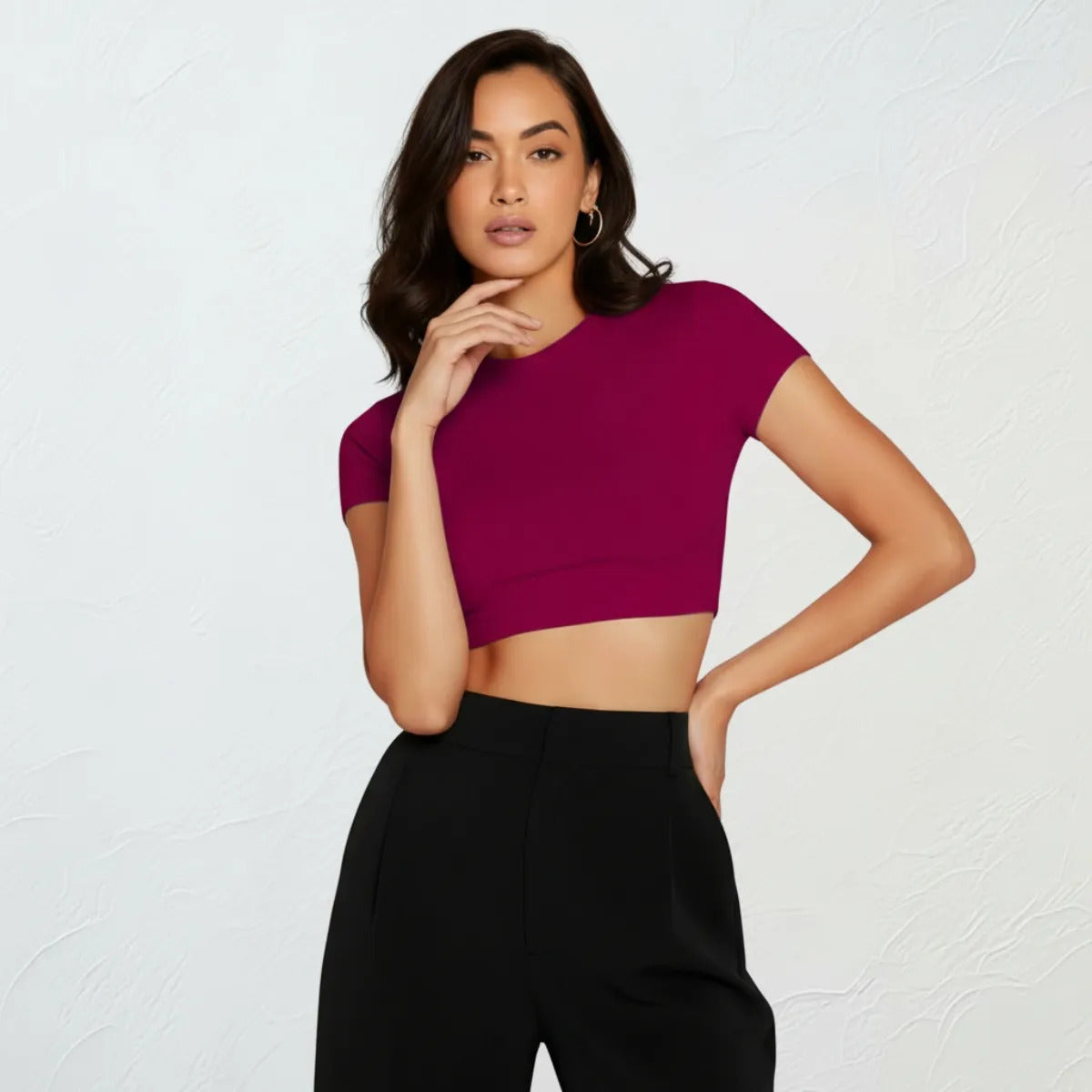Top Cropped Feminino Básico Blusinha Academia Manga Curta