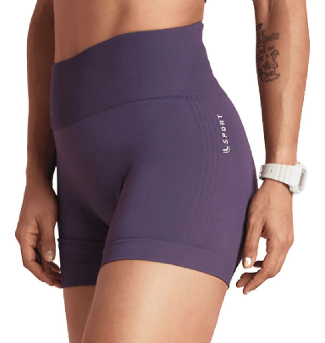 Short Feminino Lupo Modela Bumbum Sport Cós Alto Anatomico