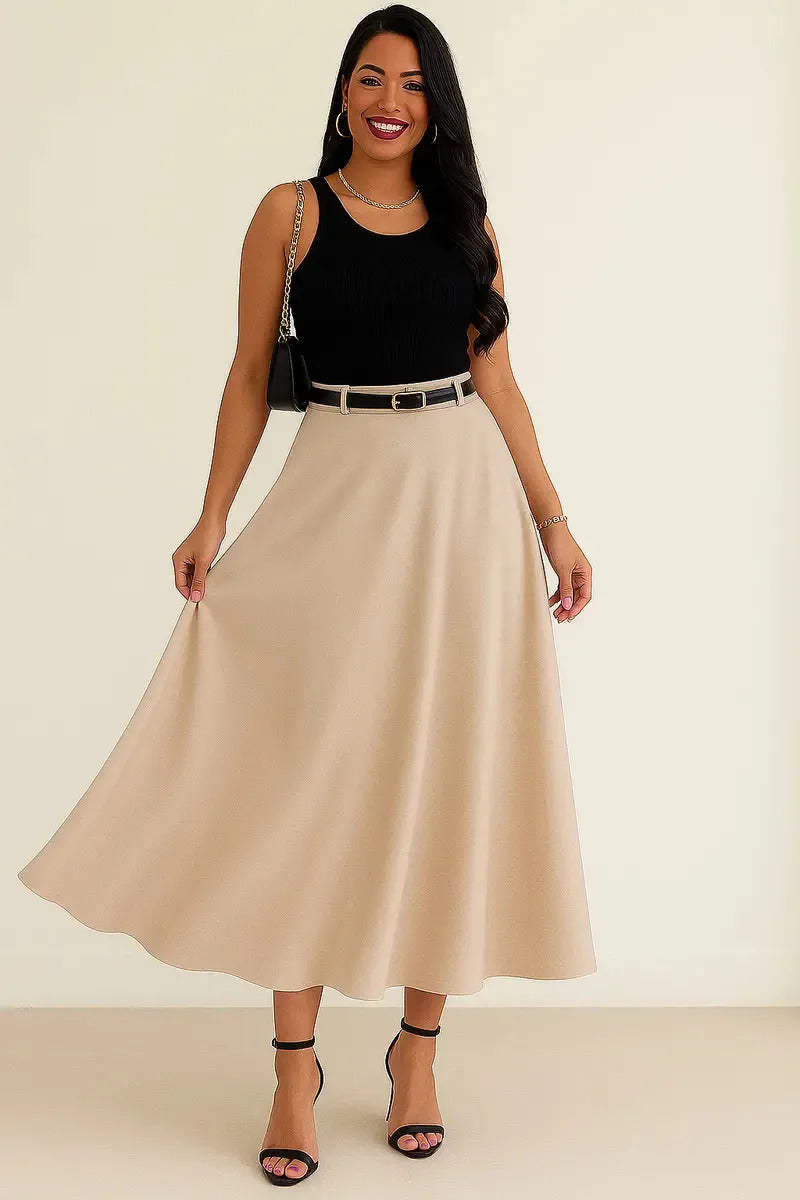 Saia Longa Social Alfaiataria Moda Feminina Evangelica Prime